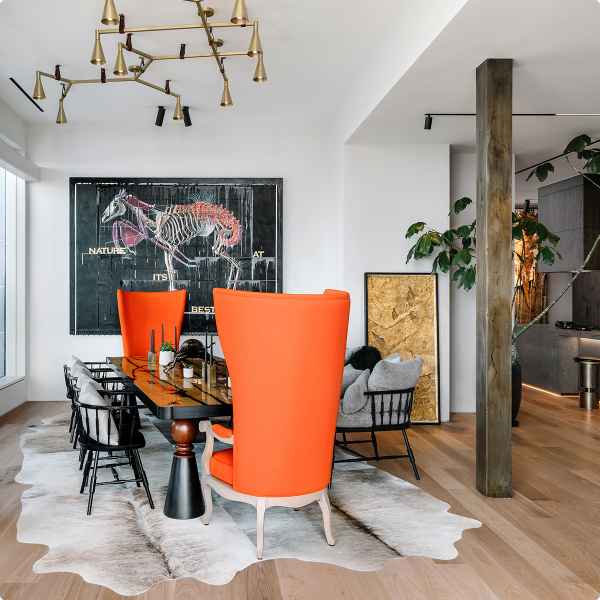 newly constructed dining room